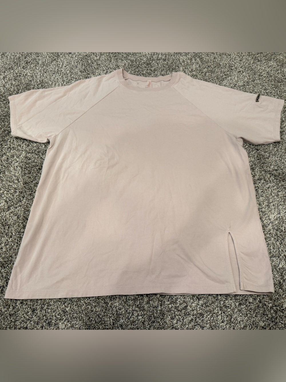 Free People Movement Women’s XS Oversized Tunic T-Shirt Blush Pink Side Slit Top